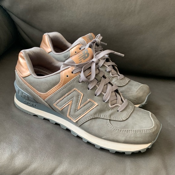 grey and rose gold new balance